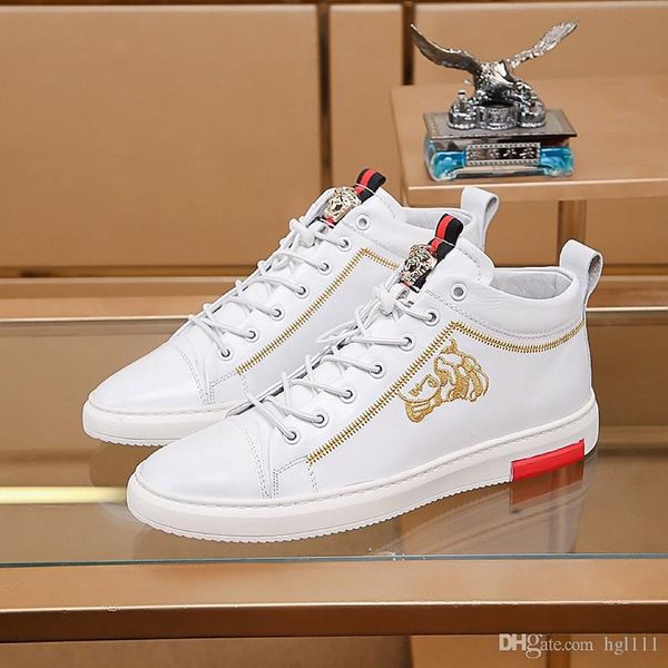 

autumn new chinese men's shoes fashion casual shoes trend embroidery one foot comfortable set of shoes new elastic band wild flat botto