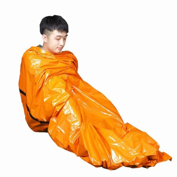 

emergency thermal blanket folding water resistant windproof sunshade reusable poncho camping mat pad cover pe for hiking