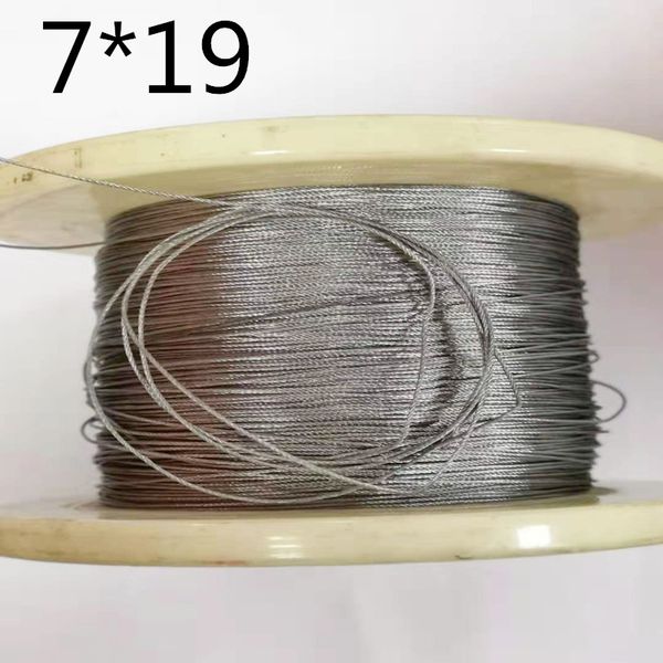 

6mm, 10m, 7x19, 304 stainless steel wire rope softer fishing cable clothesline traction rope lifting lashing