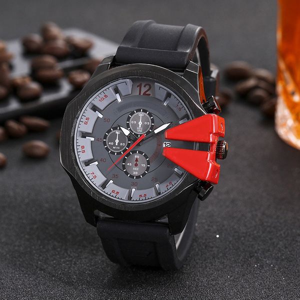 

new arrival military sports watch quartz date mens watches casual different strap wristwatches clock relogio masculino, Slivery;brown