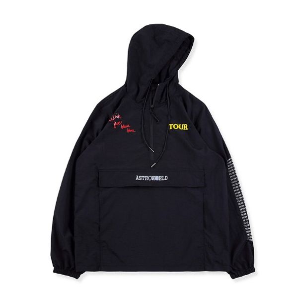 

travis scott astroworld mens jackets men women coats hooded jackets streetwear black asian size s-xl, Black;brown