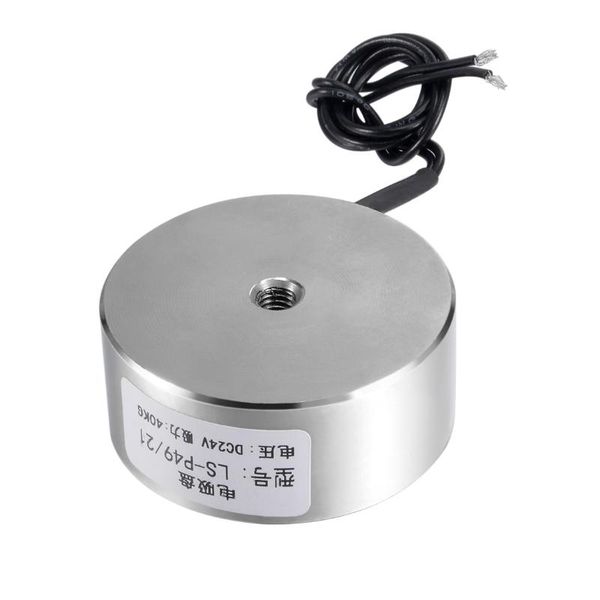 

uxcell 49mm x 21mm dc24v 400n sucking disc solenoid lift holding electromagnet