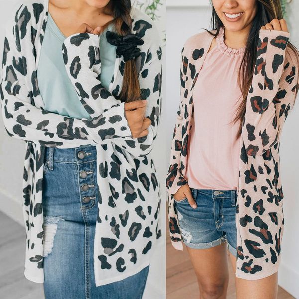 

ostrich new autumn and winter women's wear creative leopard print fashionable print coat round collar casual fashion coat, Tan;black