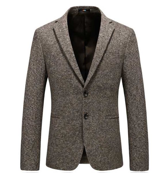 

khaki brand classic autumn 4xl blazer thickened high-grade fashion smart casual coat slim fit cotton leisure suits, White;black