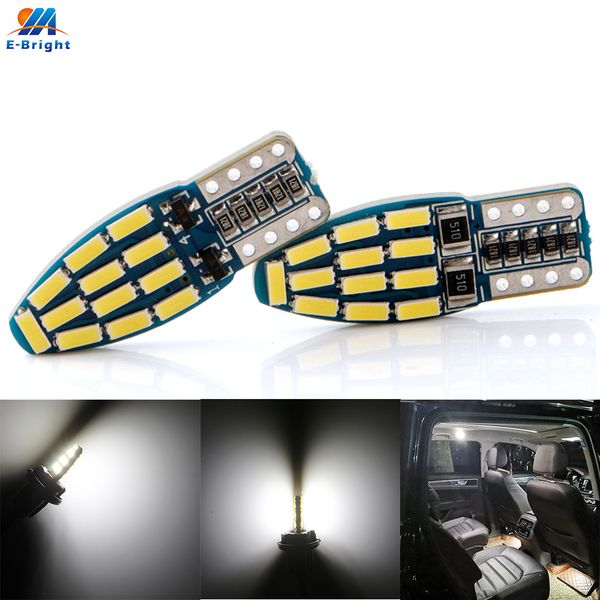 

4x w5w t10 canbus 4014 24 smd led bulb no error turn parking door signal side maker indicator light auto car dc 9-16v white