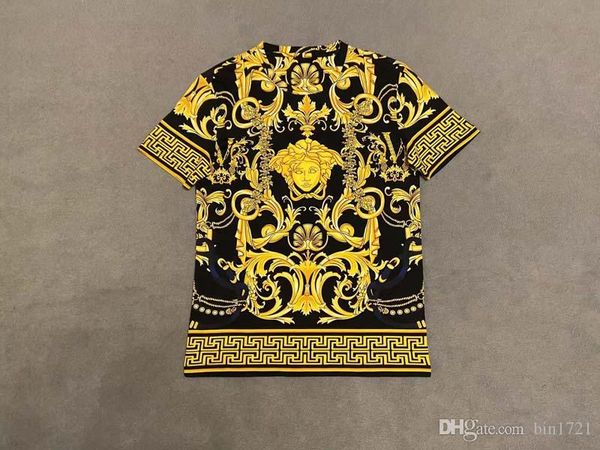 

2020 18ss spring and summer new high grade cotton printing short sleeve round neck panel t-shirt size: s-l-xl-xxxl- color: black white m668, White;black