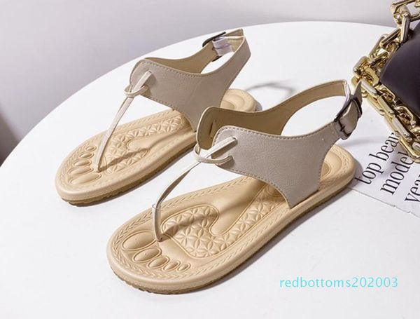 

summer fashion sandals woman flst soft leather large size flip flops sandals comfortable shoes r03, Black