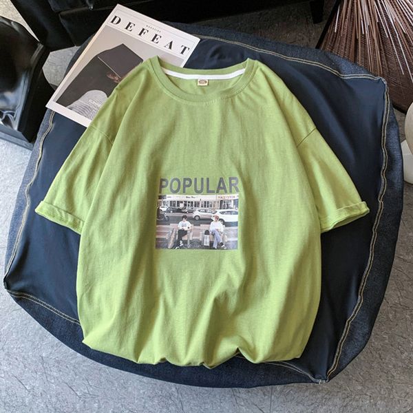 

порт harajuku стиль с короткими рукавами хлопок футболки мальчиков лето потерять tide бренда дикий на сострадательной мужской одежды прилив, White;black