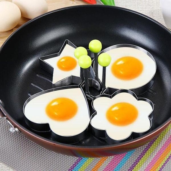 

bbq fried egg shaper pancake mould rings stainless steel heart mold kitchen frying egg cooking tools kitchen accessories