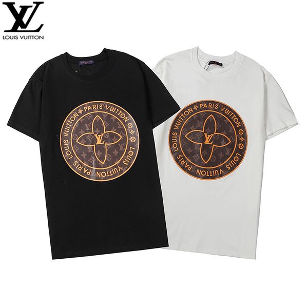 

2020 new summer off simple comfortable short sleeve classic english logo men and women t shirt, Black