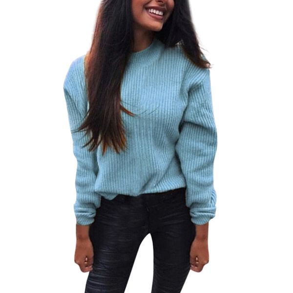 

autumn winter solid color sweater women slim long sleeve round collar knitted pullovers jumper female sweaters truien dames, White;black