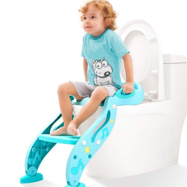 

Baby Potty Training Seat Children's Potty Baby Toilet Seat With Adjustable Ladder Infant Toilet Training Folding Seat