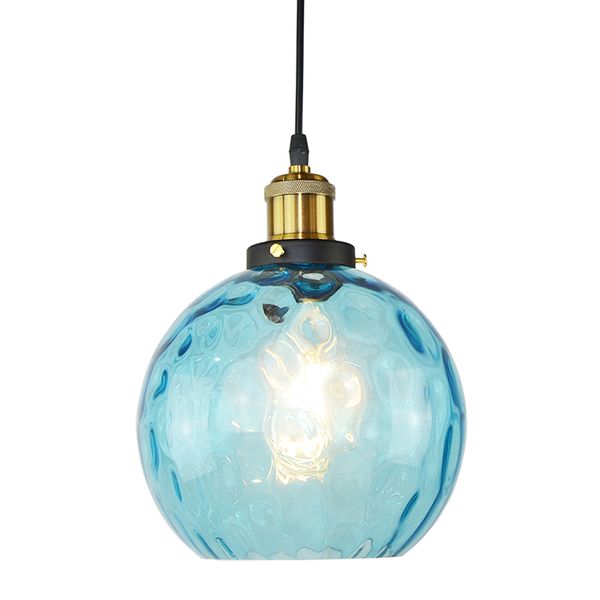 

modern creative pendant light glass hanging lamp simple restaurant ball bedroom art decoration water pattern glass lamp
