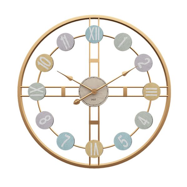 

new 3d hanging clock 50cm europe america fashionable style iron silent wall clock absolutely silent bedroom decor for home decor