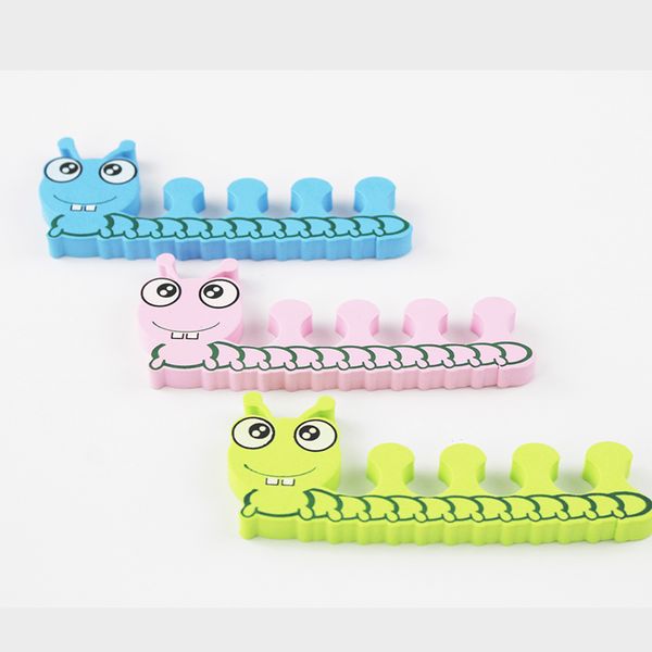 

100pcs/lot nail art caterpillar eva soft finger caterpillar shape toe separator