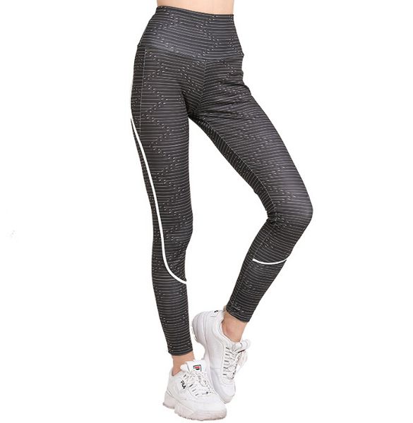 

yoga pants wholesale 2018 autumn and winter new ladies digital printing sports yoga pants, White;red
