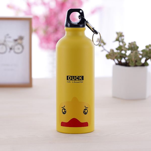

new 500ml bicycle sports outdoor my water bottle 304stainless steel cute animal pattern portable mountaineering buckle kettle