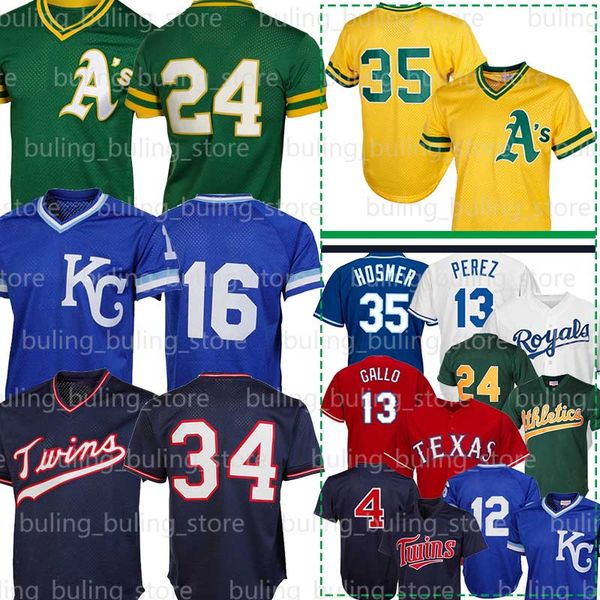 

24 rickey henderson jerseys 35 rickey henderson 16 bo jackson kirby puckett 13 salvador perez joey gallo 44 reggie jackson nolan ryan men, Blue;black