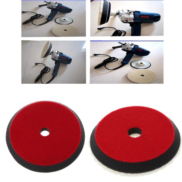 

6" 150mm 7" 180mm car polisher polishing waxing soft wool buffing cutting pad professional detailing mixed color