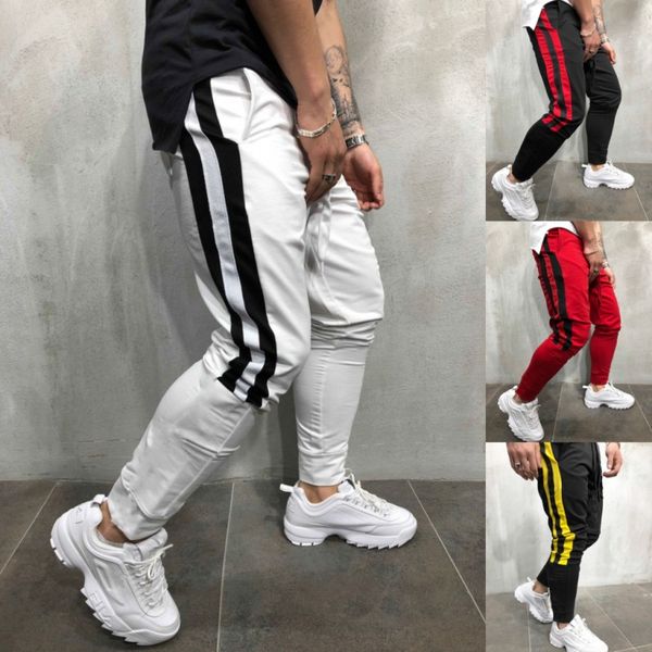 

2018 new men pants hip hop sportswear fitness joggerstrousers mens streetwear track pants gyms sweatpant pantalon hombre, Black
