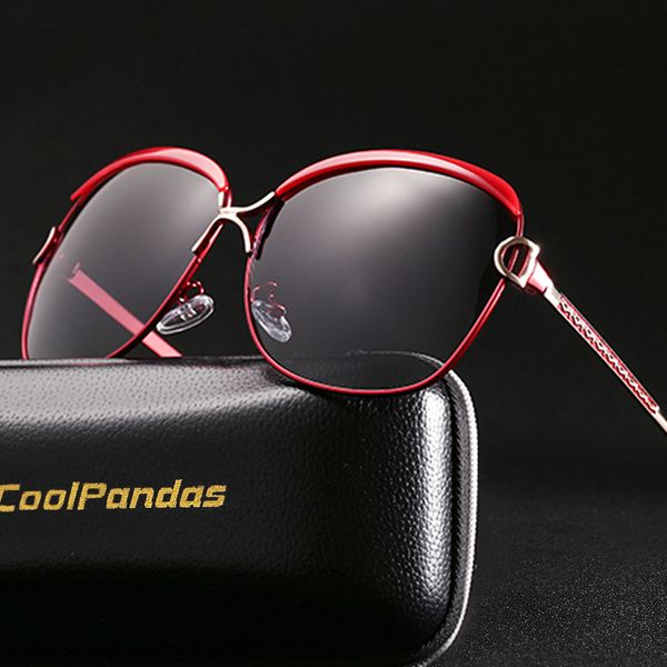 

coolpandas поляризованные женские солнцезащитные очки женские градиентные линзы роскошные женские солнцезащитные очки бренд oculos feminino, White;black