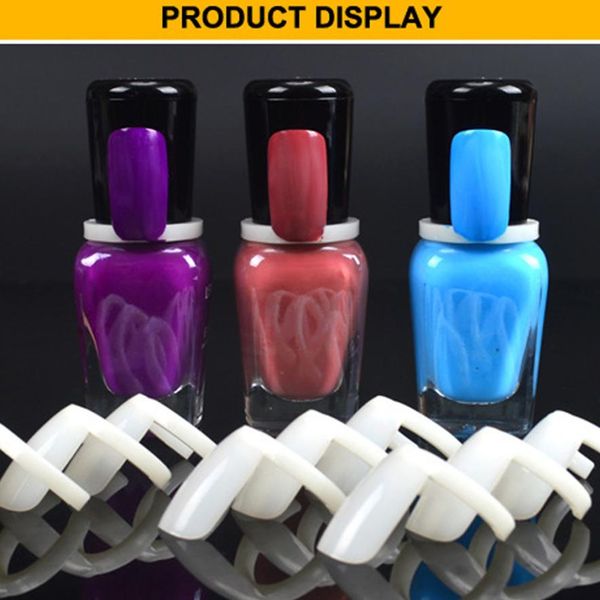 

50pcs full nail tips false nails diy nail polish color swatch display card ring for art tool 2u1120, Red;gold