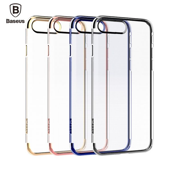 

baseus shining series ultra slim гальваническое покрытие тпу мягкая прозрачная защитная кожа для iphone 7 plus