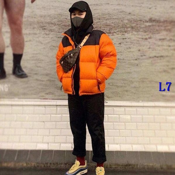 

winter mens designer down jacket coat with face north fashion brand jacket coats for men thick windbreaker parkas clothings s-3xlg, Black