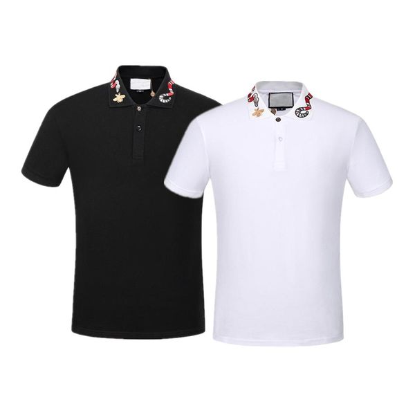 

6gg men's luxury polo shirt brand design t-shirt men and women embroidered alphabet short sleeve brand polo shirt fashion casual lapel, Black;brown