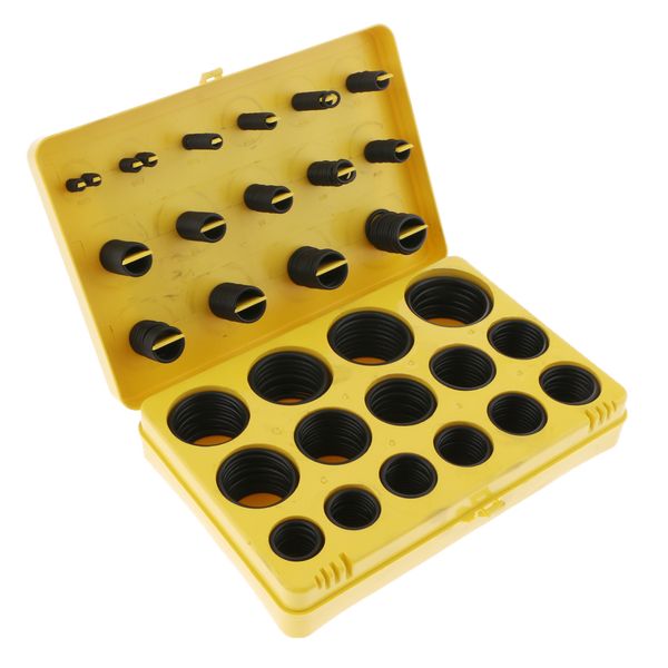 

386 pieces 30 sizes automotive car air conditioner o-ring rubber washers gasket assortment kit set yellow