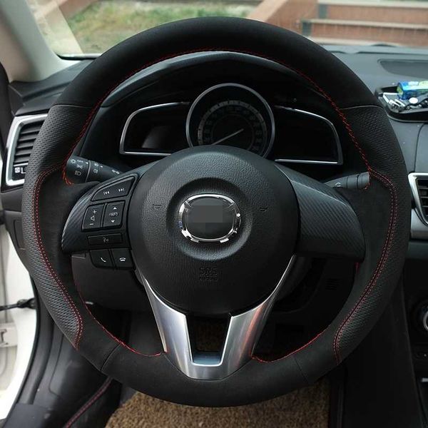 

hand sew steering wheel cover for cx-5 cx5 atenza 2014 new 3 cx-3 2016