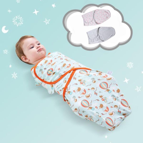 

cocoon baby cotton cloth swaddling cloth adjustable swaddle blankets breathable and soft sleep safely 2 pcs