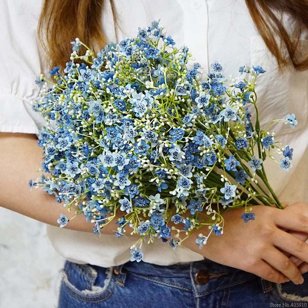 

luxury babysbreath plants artificial flowers plastic fake gypsophila diy decorate flower arrangement wedding decoration wreath