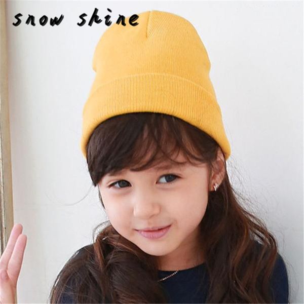 

snowshine #5003 baby beanie boy girls soft hat children winter warm kids knitted cap ng, Blue;gray