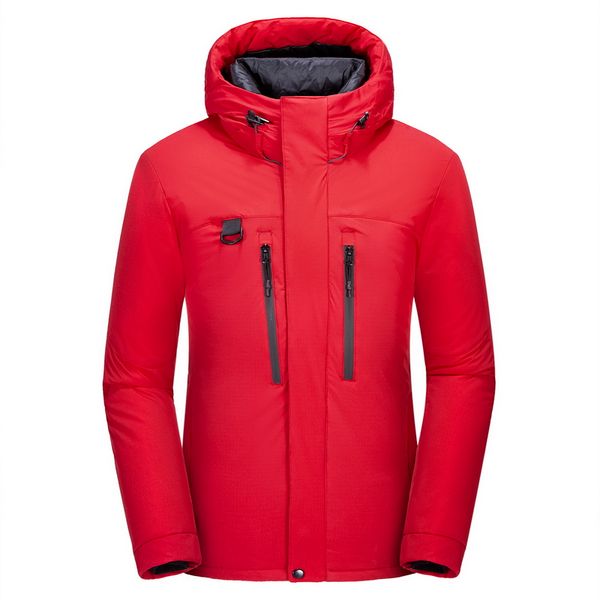 

2019 new winter jacket men thermal thick coat snow parka male warm outwear fashion white duck down jacket men, Black