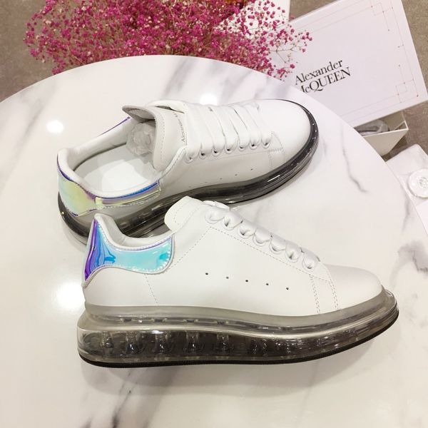 

platform 2020 latest fashion luxury casual sports shoes wild basketball couple shoes crystal air cushion bottom07#, Black