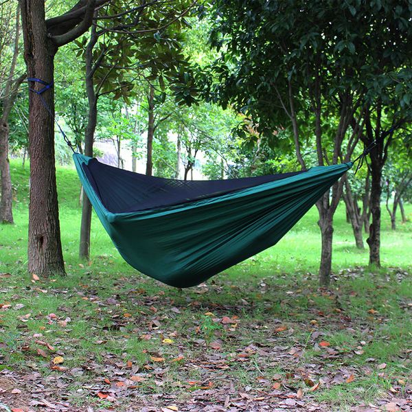 

with mosquito net ultra-lightweight nylon double hammock outdoor umbrella encryption mesh hammock chair swing hanging chair