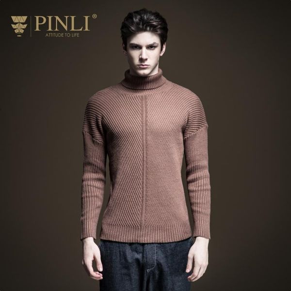 

pinli 2020 winter new discount clearance turtleneck solid pullovers slim fashion warm casual men long sleeve sweater sale, White;black