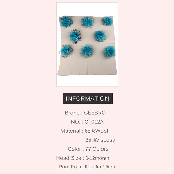 

warm wool swaddling blanket newborn kids baby travel sleeping blanket with real fur pompom solid color bedding swaddles wrap