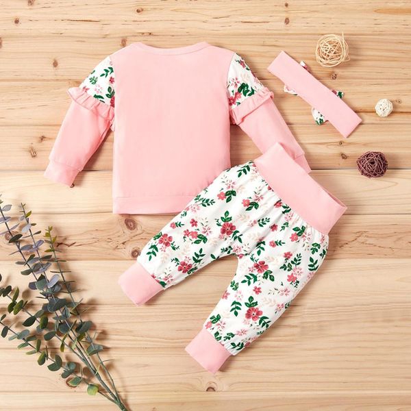

baby girls clothing set newborn infant floral long sleeve pants outfits, Blue;gray