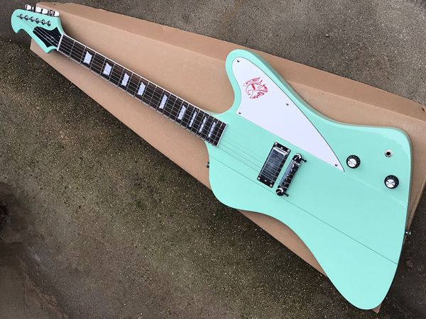 

mint green electric guitar with 2 pickups,white pickguard,rosewood fingerboard,chrome hardware,offer customized