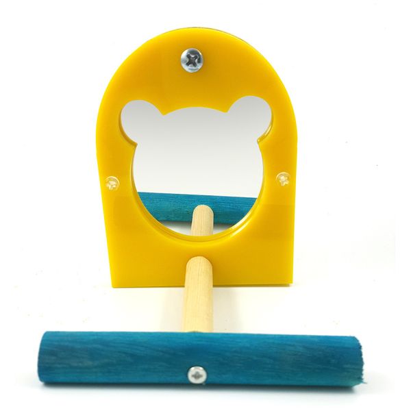 

cathead second acryl bird mirror parrot toys stand rod foreign trade