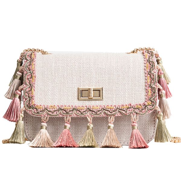 

messenger bag women shoulder bag mini handbag for ladies fashion tassel flap canvas tote girls handle bags women handbags