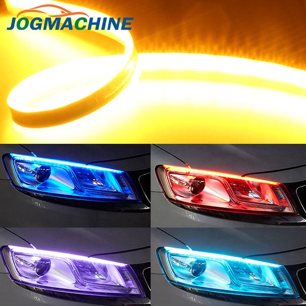 

new 2pcs auto lamps for cars drl led daytime running lights car styling accessories turn signal guide strip headlight assembly