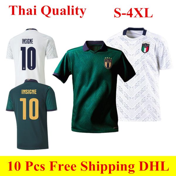 

2020 italy away jersey verratti thai quality 19 20 italy third dark green soccer jerseys chiellini insigne pirlo bonucci football shirts 4xl, Black;yellow