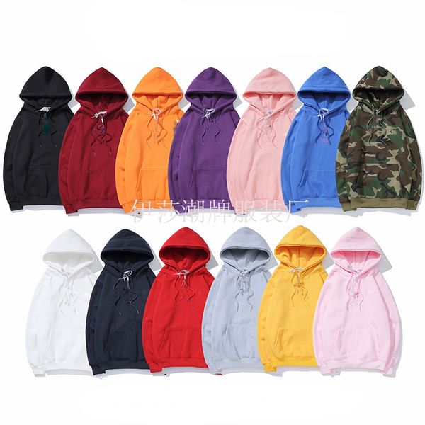 

street popular brand printed hoodie men and women couple clothes looped pile thin pure cotton japanese classic, Black