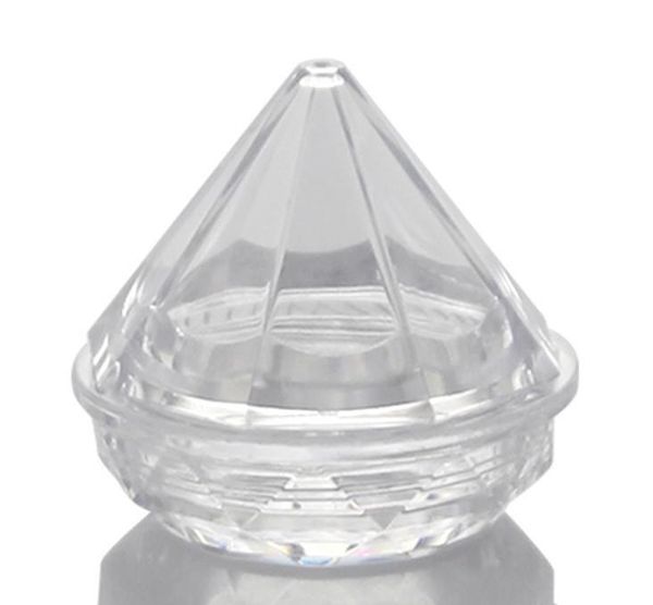 5ML 5G Scatola di crema a forma di diamante Bottiglia acrilica Crema di diamanti Vasi di glitter per unghie Vasi di crema per l'imballaggio di trucco Cos