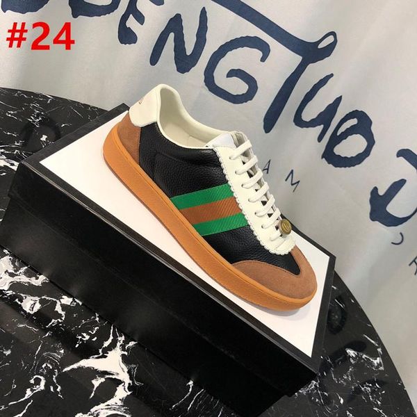 

19no.1gu g74 sneaker shoes in leather with web man black white sneaker sneakers shoes with original box