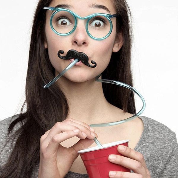 

fun soft plastic straw glasses flexible drinking straws tube tools kids party bar supplies accessories for baby birthday party