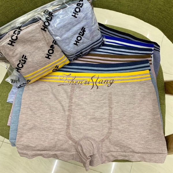 

мужское цветное хлопчатобумажное нижнее белье 6-штучный чистый хлопок удобные боксерские брюки нижнее белье боксерские брюки и дышащие, Black;white